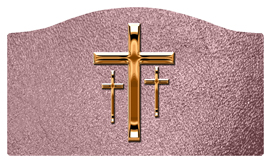 DASHELL-517-CP-SH-OR Copper 3 Crosses Shimmer Orchid Background